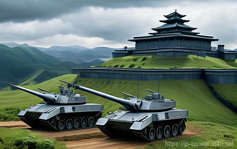 top war 방어 시뮬레이션 가이드 - A sprawling, futuristic military fortress, designed with an intricate, impenetrable defense system. ...